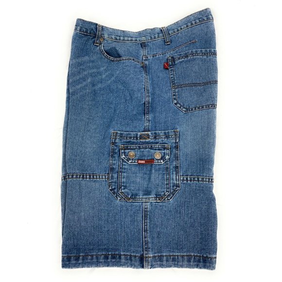 Chams Men Denim Shorts Cargo Zipper Size 40 - Picture 4 of 6